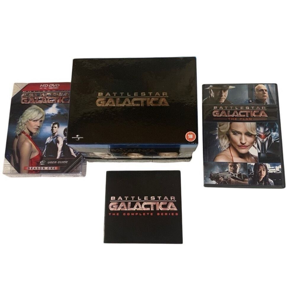 Battlestar Galactica Set of 7 DVDs Blu Ray Discs + User Guide & The‎ Plan